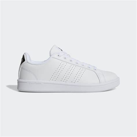 adidas cloudfoam advantage white sneakers